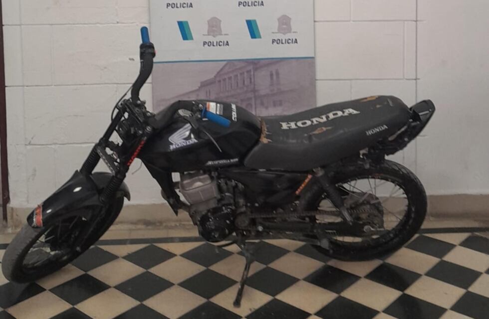 Tres Arroyos: menor aprehendido por circular en una moto con número de motor y chasis suprimido