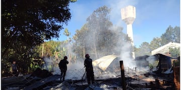 Efectivos policiales en el lugar del incidente