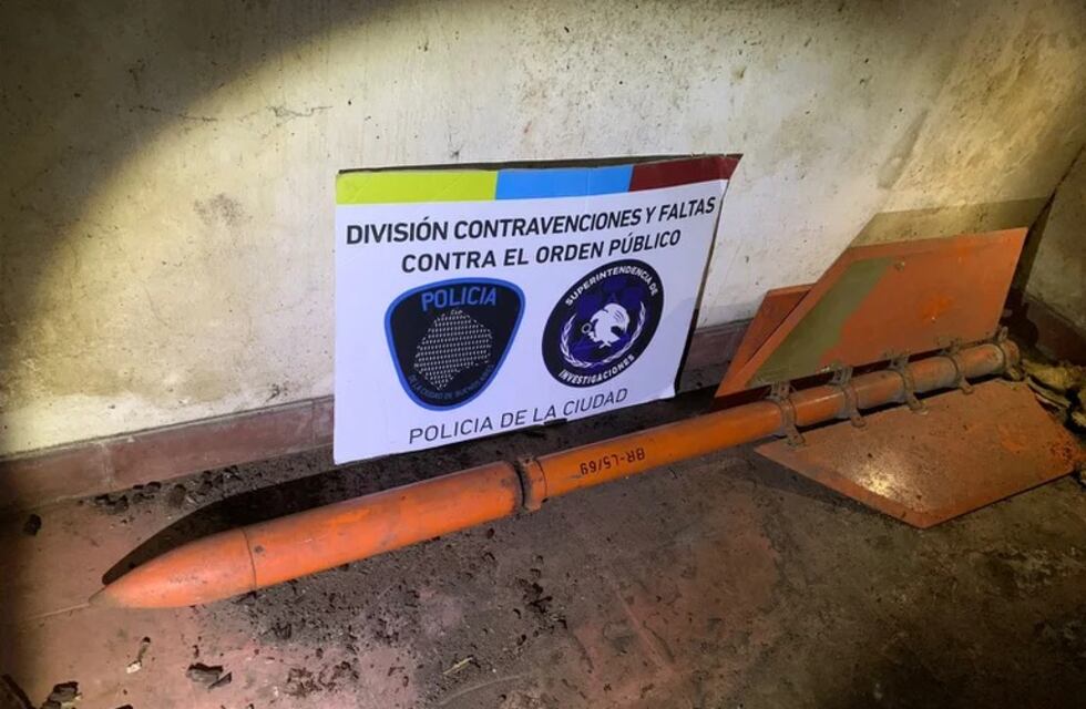 Encontraron un misil militar en un allanamiento por una denuncia de violencia de género