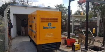 Pujato: un grupo electrógeno para la planta elevadora de cloacas (Facebook Daniel Quacquarini)