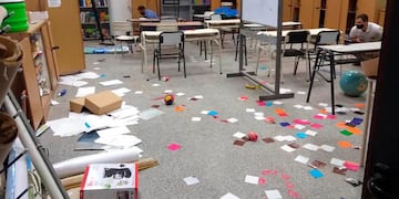 Los destrozos en el Colegio (Facebook)