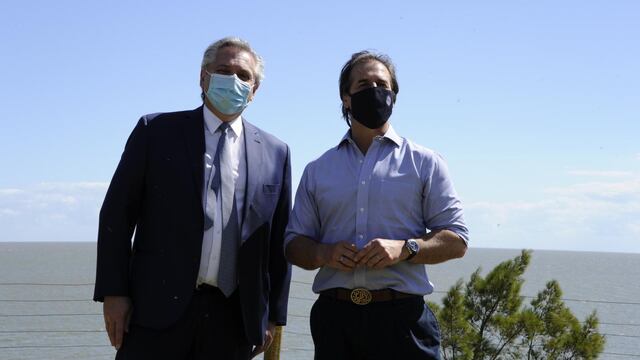 Alberto Fernández se reunión con Luis Lacalle Pou. (Foto: Presidencia de Uruguay)