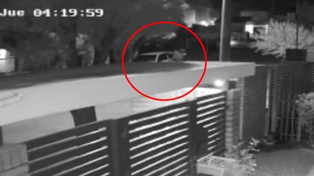 Imagen de la cámara de seguridad de un vecino del barrio La Cuesta.