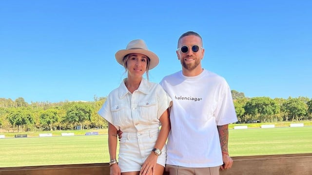 Linda Raff junto a Papu Gómez