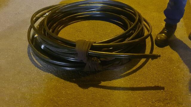 El ladrón había robado cables de telefonía de la vía pública. (Policía)