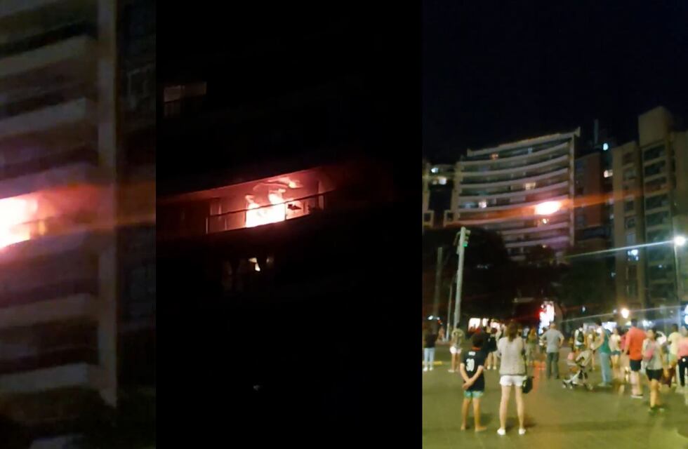 Videos: se incendió un departamento en un edificio frente al Patio Olmos