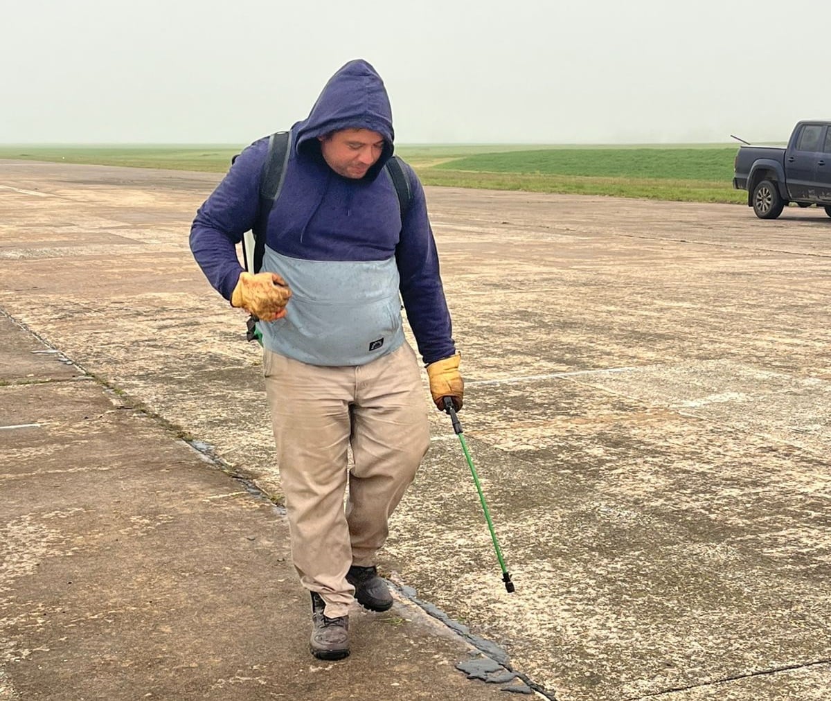 Trabajos de reacondicionamiento en el Aeródromo Municipal de Tres Arroyos