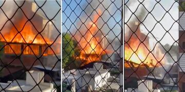 Feroz incendio en un bar de Lomas de Zamora.