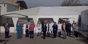 En el Hospital Notti se habilitaron nuevos módulos y una carpa donde se atenderá a pcientes que se presenten con sospechas de Covid-19. Gentileza