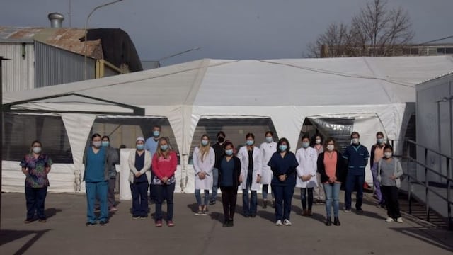 En el Hospital Notti se habilitaron nuevos módulos y una carpa donde se atenderá a pcientes que se presenten con sospechas de Covid-19. Gentileza