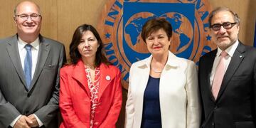 Washington. Silvina Batakis se reunió con Kristalina Georgieva este lunes. (Foto / FMI)