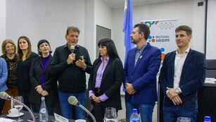 Darío Cocco junto a Alejandra Sagardoy, en la sesión del jueves pasado