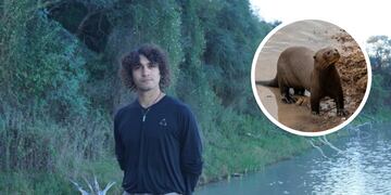Mario Tarragó es el encargado del proyecto de reintroducción de la nutria gigante en El Impenetrable, Chaco.