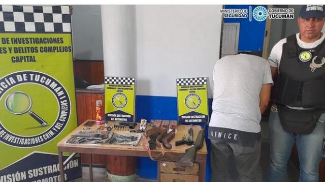 Decomisan un pequeño arsenal y detienen al principal sospechoso de un robo