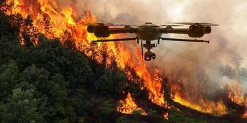 Chequeo y mapeo de incendio con drones