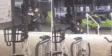Los efectivos se bajaron del mismo micro