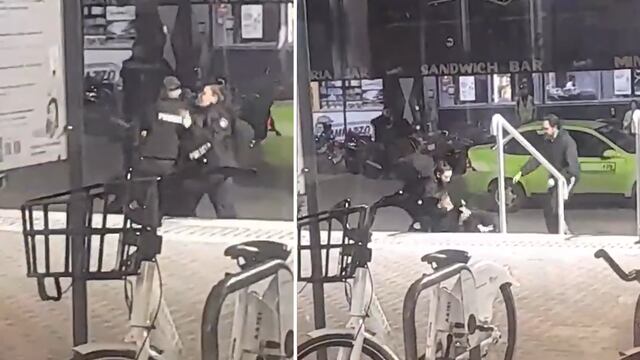 Los efectivos se bajaron del mismo micro