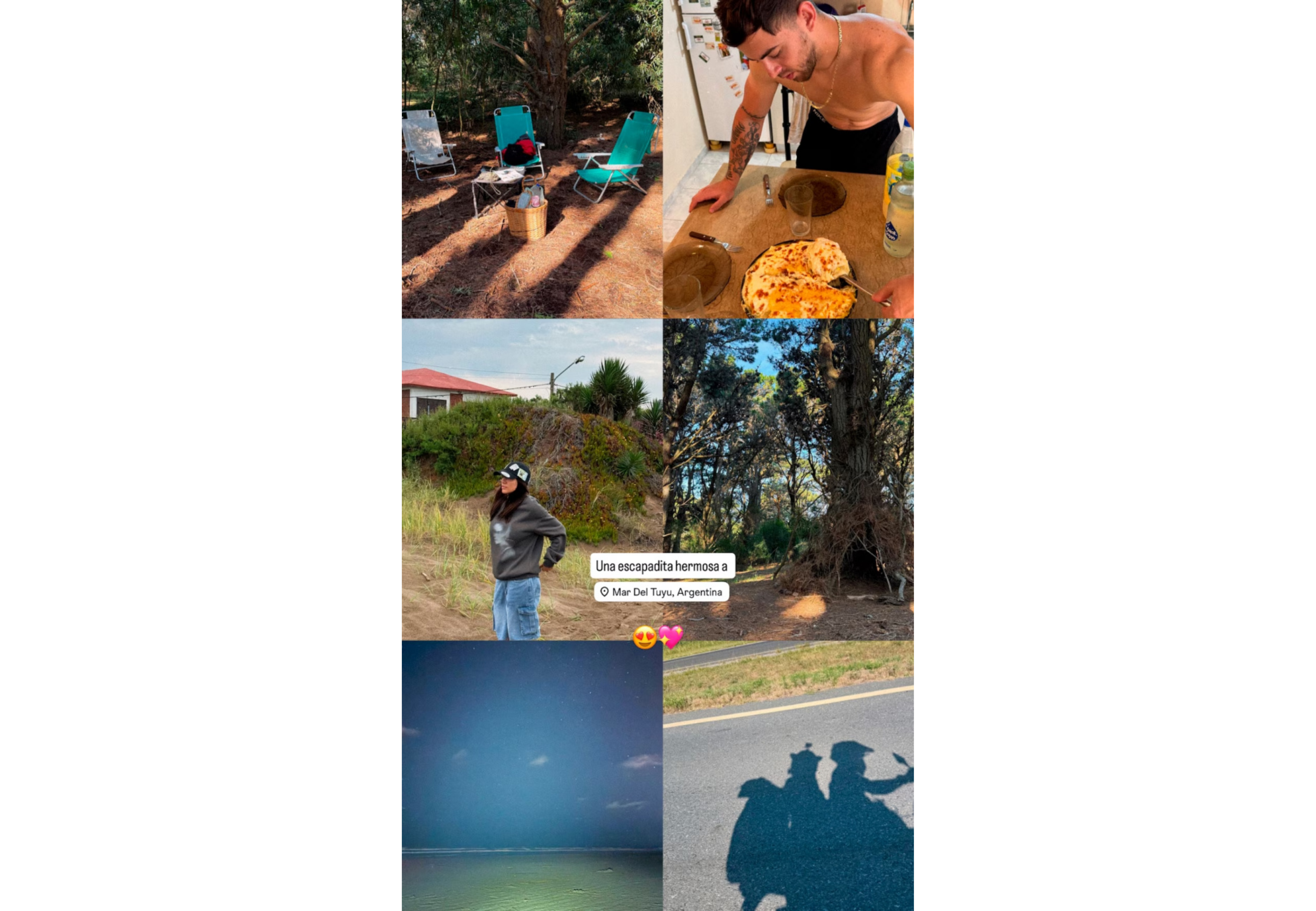 El viaje en moto de la pareja.