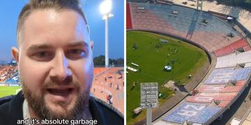 Tiktoker norteamericano criticando al Malvinas Argentinas.