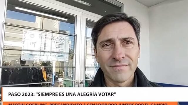 Elecciones PASO 2023: Martín Goerling emitió su voto en Posadas.
