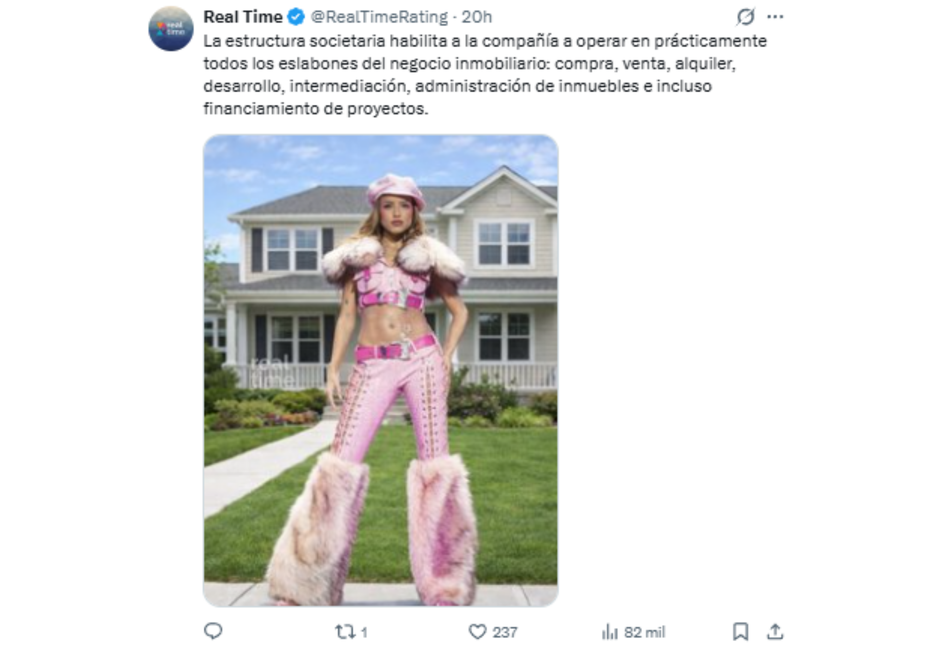 La cantante tendrá un nuevo proyecto vinculado al rubro inmobiliario.