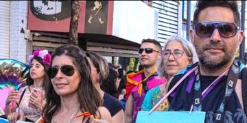 Integrantes de La Casita Trans en la Marcha del Orgullo 2023. (Gentileza)