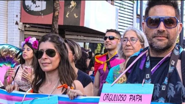 Integrantes de La Casita Trans en la Marcha del Orgullo 2023. (Gentileza)