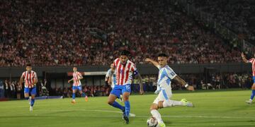 Lautaro Martínez en el primer gol de la noche /Foto: AFA