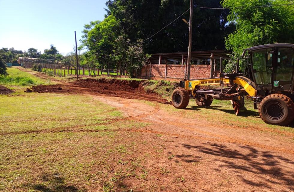 Se mantienen los trabajos para ampliar y mejorar el ingreso al Club de la Aguiaty en Puerto Iguazú