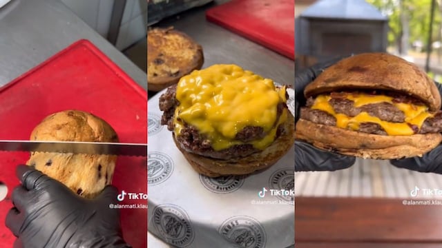 Hicieron una hamburguesa con una pan dulce y se volvió viral