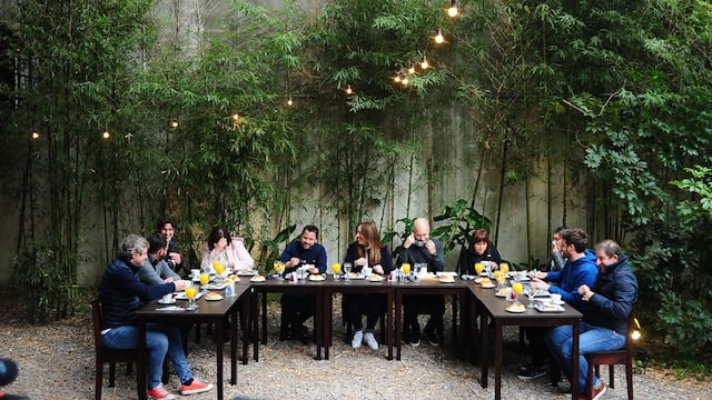 PASO 2021: Desayuno de Juntos por el Cambio en el barrio porteño de Belgrano.