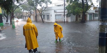Realizan tareas de desobstrucción ante el temporal en Rosario