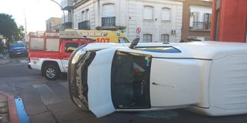 El accidente fue este lunes en el barrio de Alberdi.