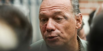 El ministro de Seguridad bonaerense Sergio Berni, tras el ataque en La Matanza. (Clarín)