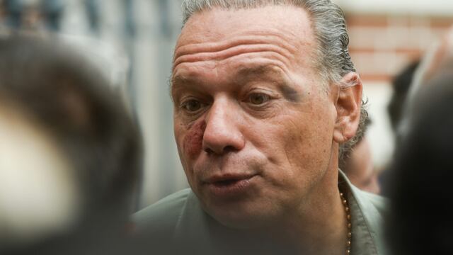 El ministro de Seguridad bonaerense Sergio Berni, tras el ataque en La Matanza. (Clarín)