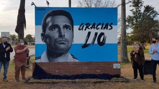 Mural homenaje a Lionel Scaloni en Pujato