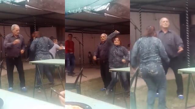 El baile de los jubilados fue el centro de atención de la fiesta.