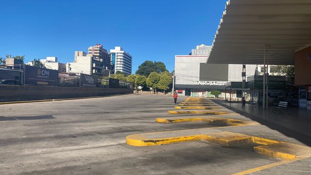 Así luce la Términal de Carlos Paz este lunes