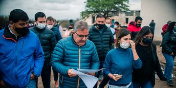 Jalil recorrió el predio del nuevo Parque Industrial de Andalgalá.