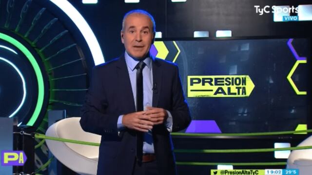 Ariel Rodríguez, conductor de "Presión Alta" (TyC Sports).