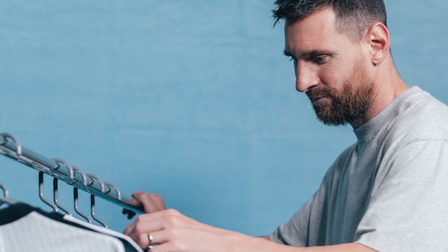 Messi con las camisetas del Mundial