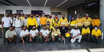 El contingente de brigadistas jujeños que partió desde el aeropuerto "Horacio Guzmán", llegó este martes a Río Negro.