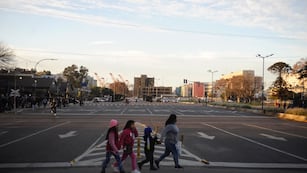 Las calles de Buenos Aires en medio del paro de colectivos.