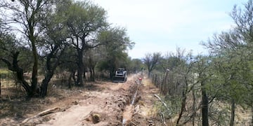 Obra de agua en El Alto de Nono