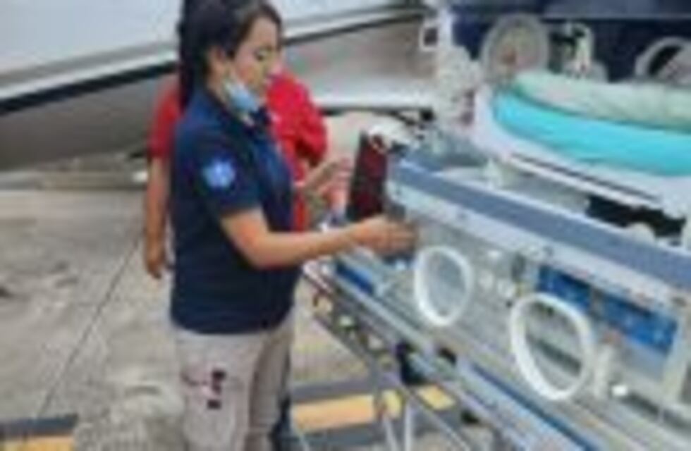 Salud coordinó con éxito la evacuación sanitaria de un bebé