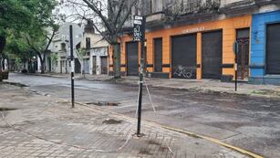 La colisión se produjo en la esquina de San Martín y Pasco.