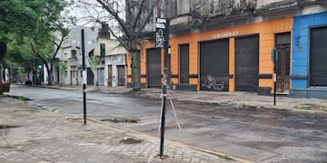 La colisión se produjo en la esquina de San Martín y Pasco.
