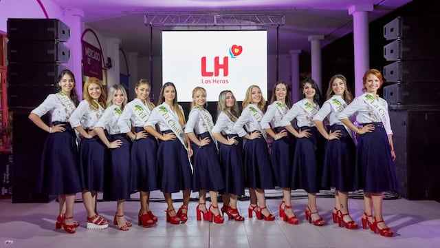 Las candidatas distritales que competirán por la corona de Candela Ávila, Reina de la Vendimia de Las Heras.