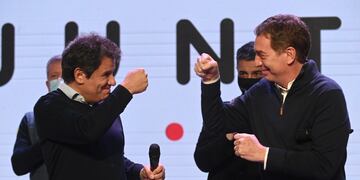 Manes y Santilli, los ganadores de la Provincia. (Foto: Clarín)