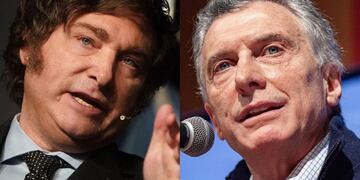 Javier Milei y Mauricio Macri.